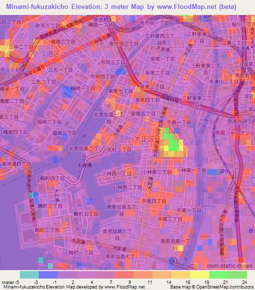 Minami-fukuzakicho,Japan Elevation Map