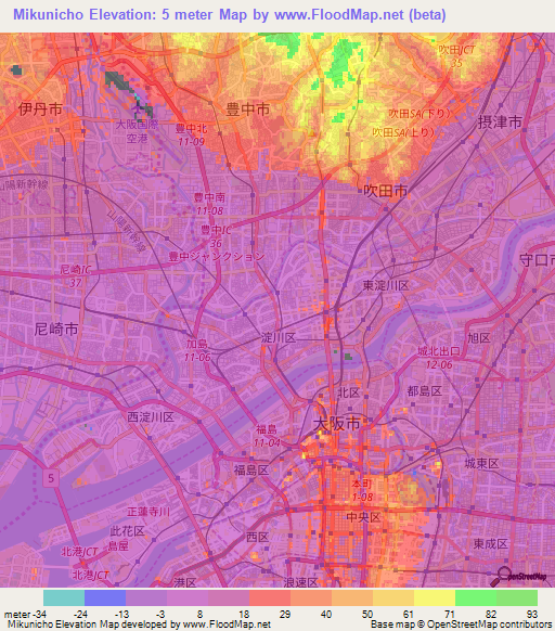 Mikunicho,Japan Elevation Map