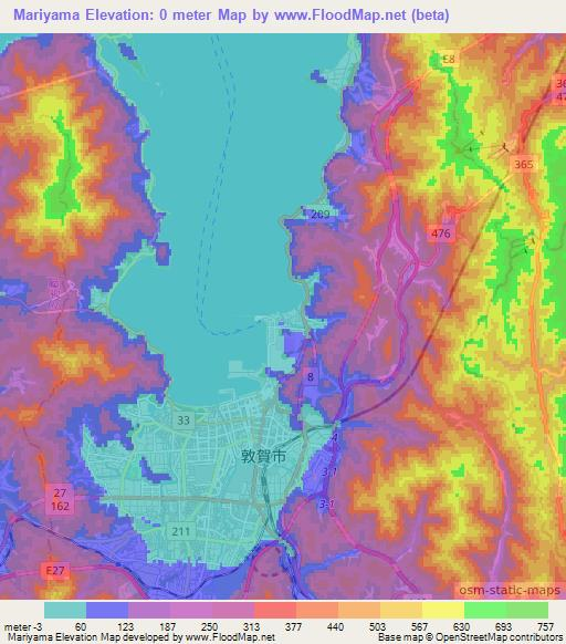 Mariyama,Japan Elevation Map
