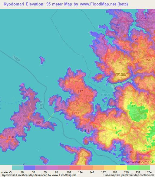 Kyodomari,Japan Elevation Map