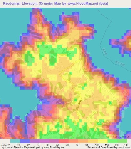 Kyodomari,Japan Elevation Map