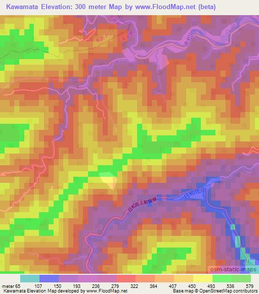 Kawamata,Japan Elevation Map