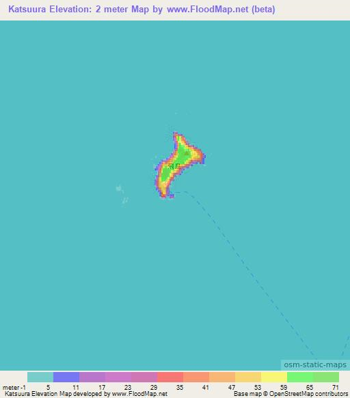 Katsuura,Japan Elevation Map