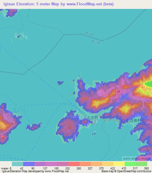 Igisue,Japan Elevation Map
