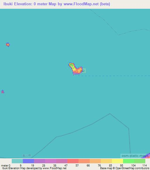 Ibuki,Japan Elevation Map