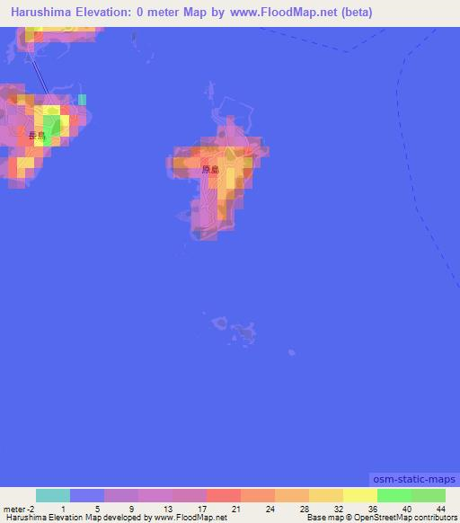 Harushima,Japan Elevation Map