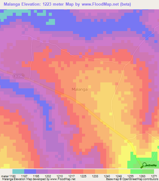 Malanga,Kenya Elevation Map