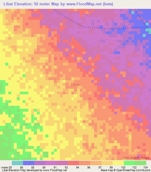 Libat,Kenya Elevation Map