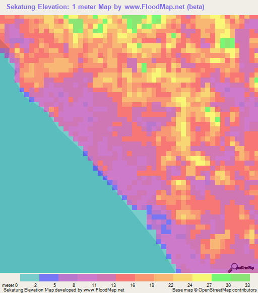 Sekatung,Indonesia Elevation Map