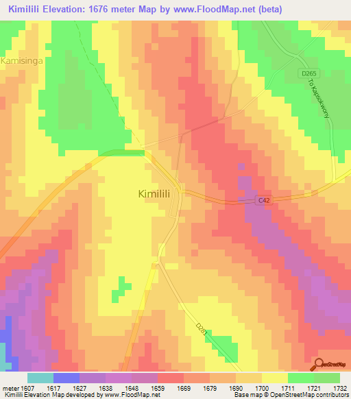 Kimilili,Kenya Elevation Map