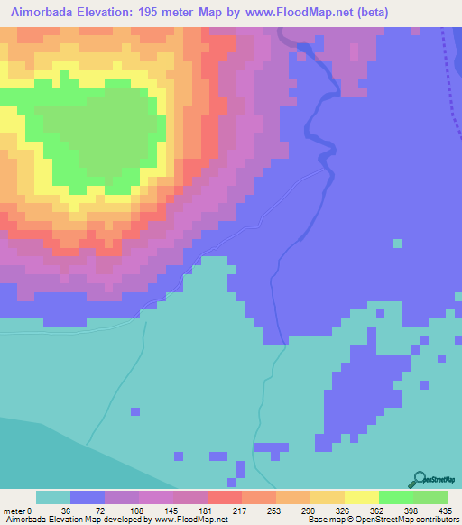 Aimorbada,East Timor Elevation Map