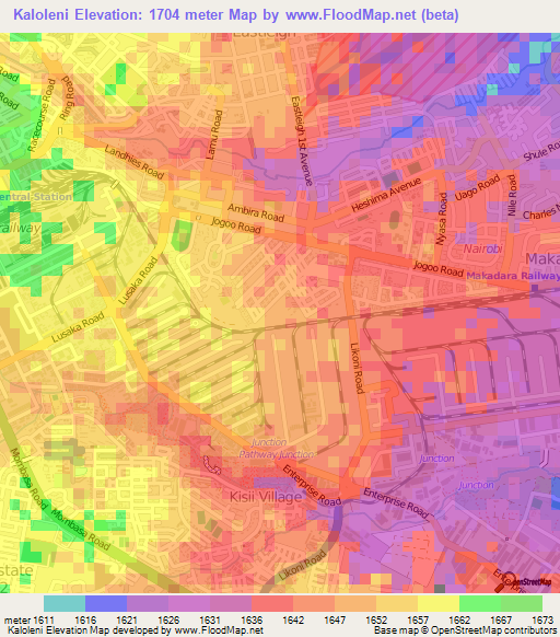 Kaloleni,Kenya Elevation Map