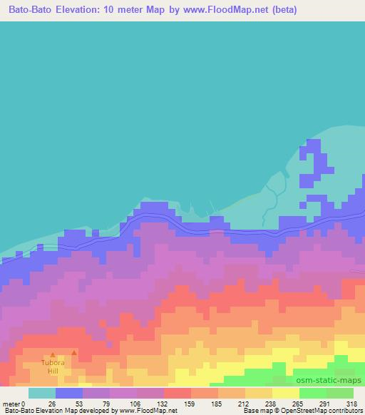Bato-Bato,Philippines Elevation Map