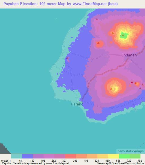 Payuhan,Philippines Elevation Map