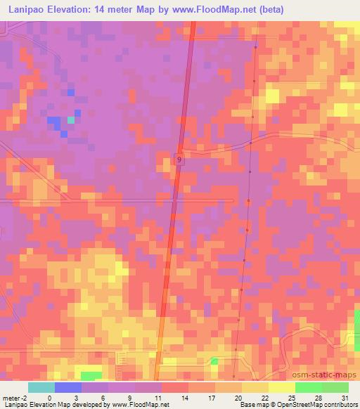 Lanipao,Philippines Elevation Map