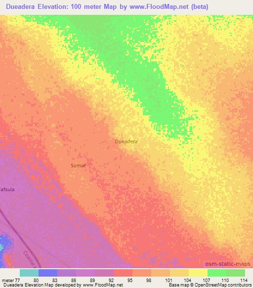 Dueadera,Kenya Elevation Map