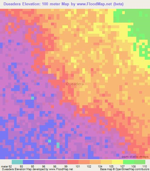 Dueadera,Kenya Elevation Map