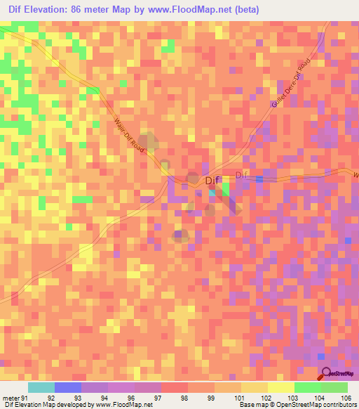 Dif,Kenya Elevation Map