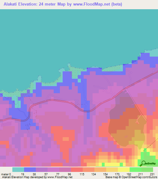Alakati,Cyprus Elevation Map
