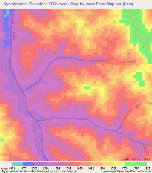 Nyamirembe,Rwanda Elevation Map