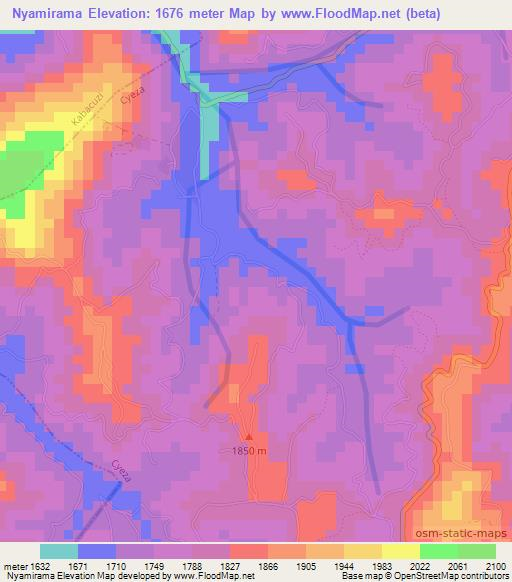 Nyamirama,Rwanda Elevation Map