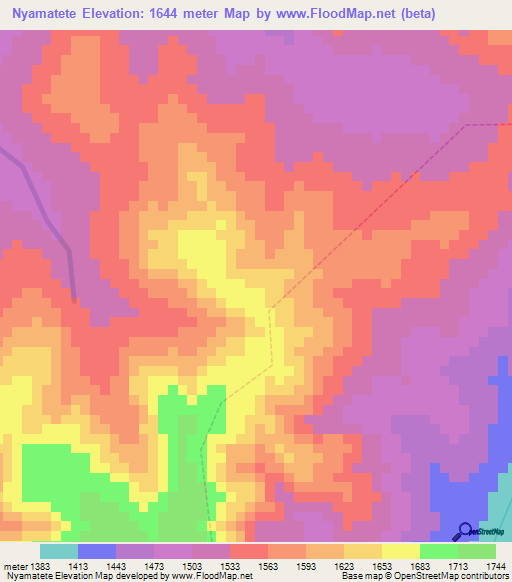 Nyamatete,Rwanda Elevation Map