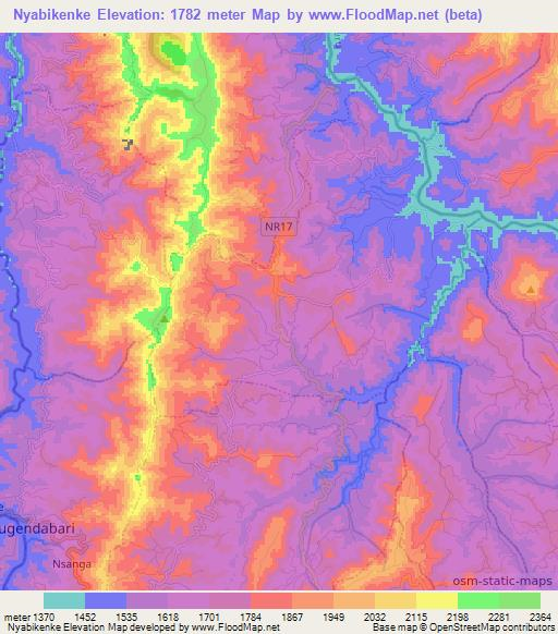 Nyabikenke,Rwanda Elevation Map