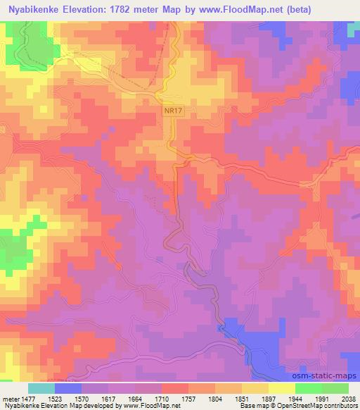 Nyabikenke,Rwanda Elevation Map