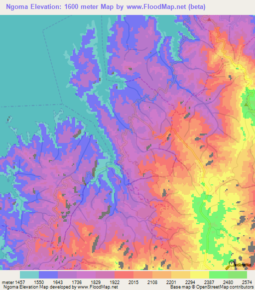 Ngoma,Rwanda Elevation Map