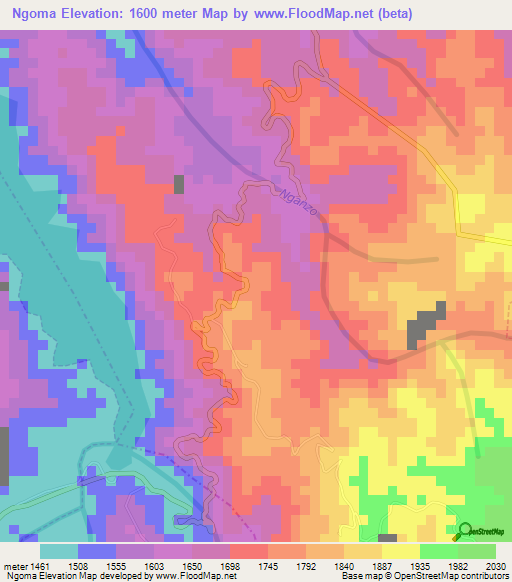 Ngoma,Rwanda Elevation Map