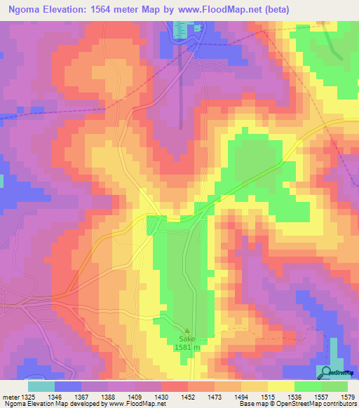 Ngoma,Rwanda Elevation Map