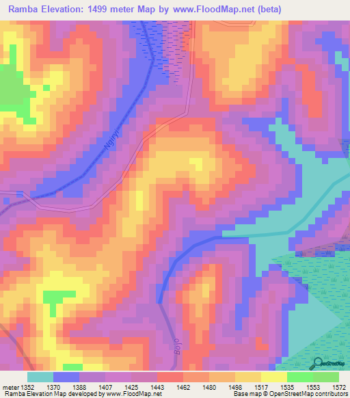 Ramba,Rwanda Elevation Map