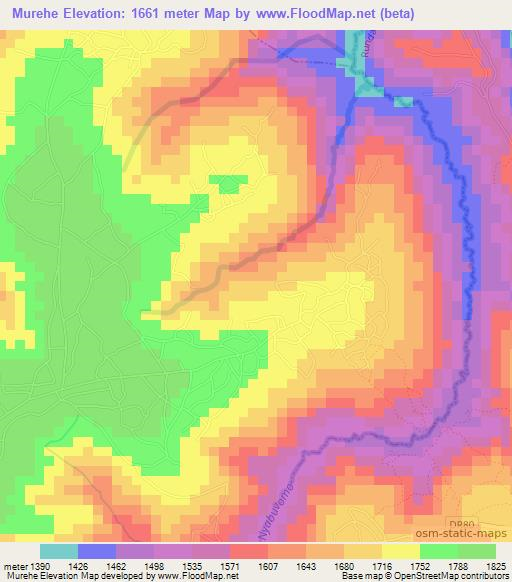 Murehe,Rwanda Elevation Map