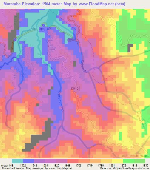 Muramba,Rwanda Elevation Map