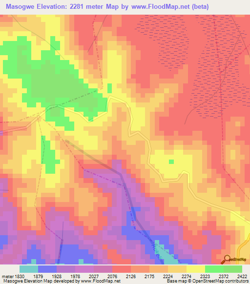 Masogwe,Rwanda Elevation Map