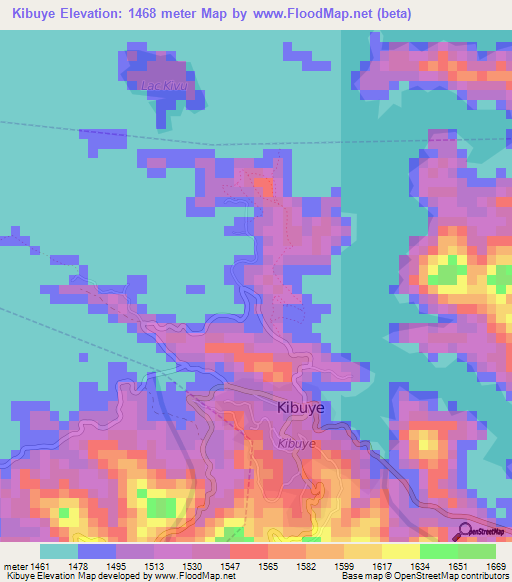 Kibuye,Rwanda Elevation Map