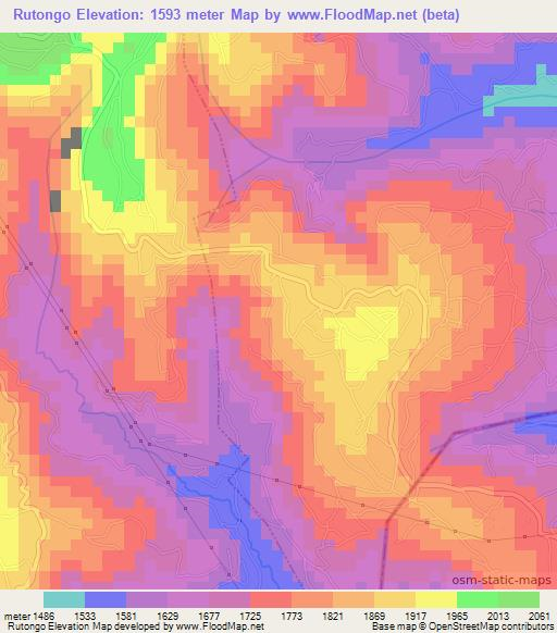 Rutongo,Rwanda Elevation Map