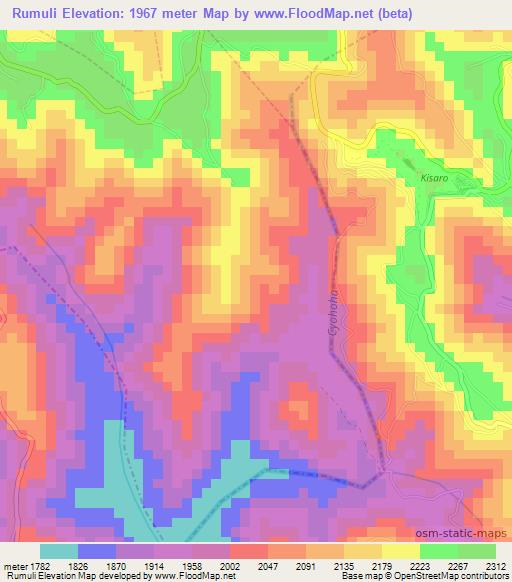 Rumuli,Rwanda Elevation Map