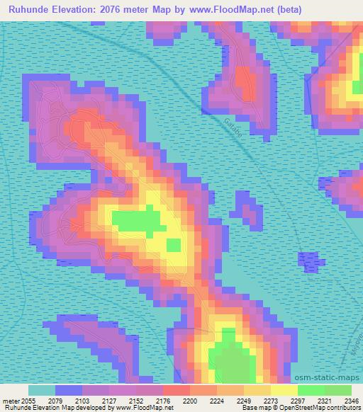 Ruhunde,Rwanda Elevation Map