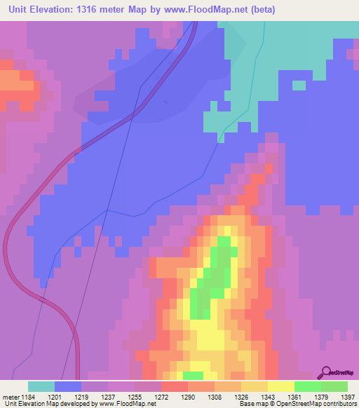 Unit,Mongolia Elevation Map