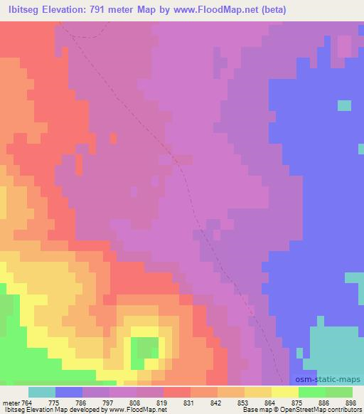 Ibitseg,Mongolia Elevation Map