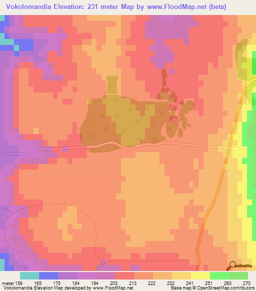 Vokolomandia,Cyprus Elevation Map