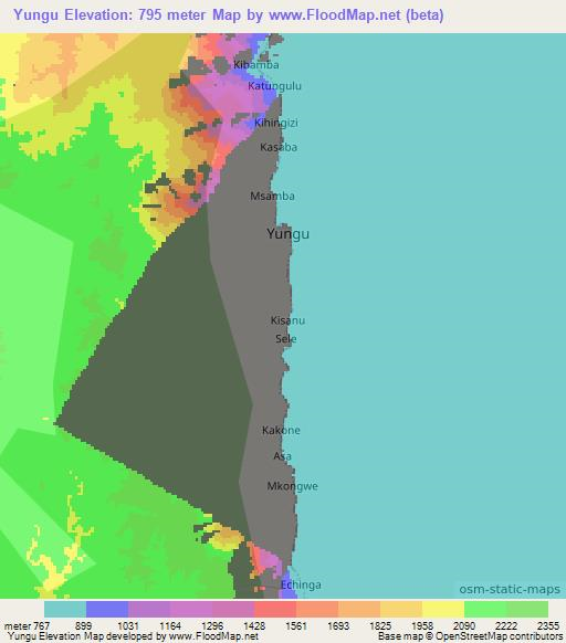 Yungu,Congo (Kinshasa) Elevation Map