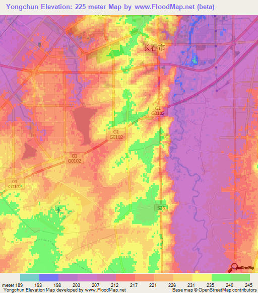 Yongchun,China Elevation Map
