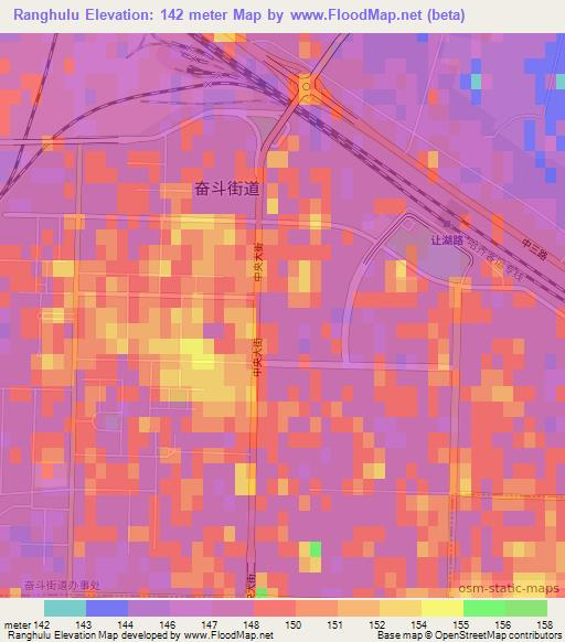 Ranghulu,China Elevation Map