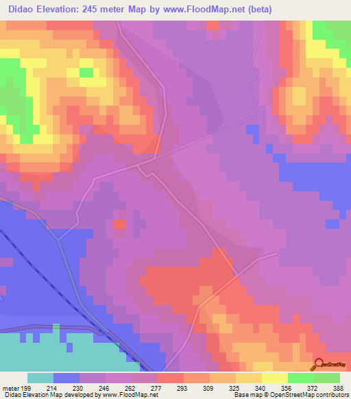 Didao,China Elevation Map