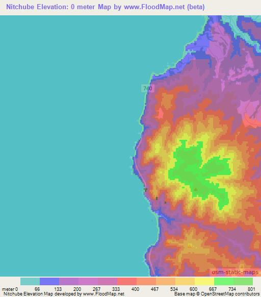 Nitchube,Japan Elevation Map