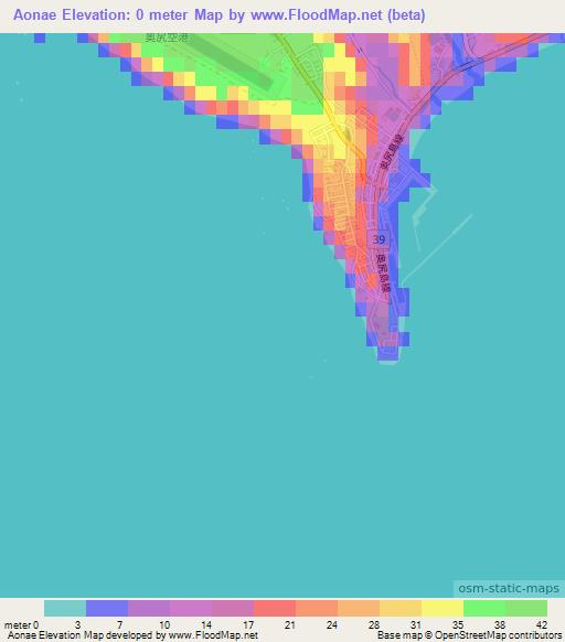 Aonae,Japan Elevation Map