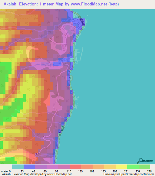 Akaishi,Japan Elevation Map