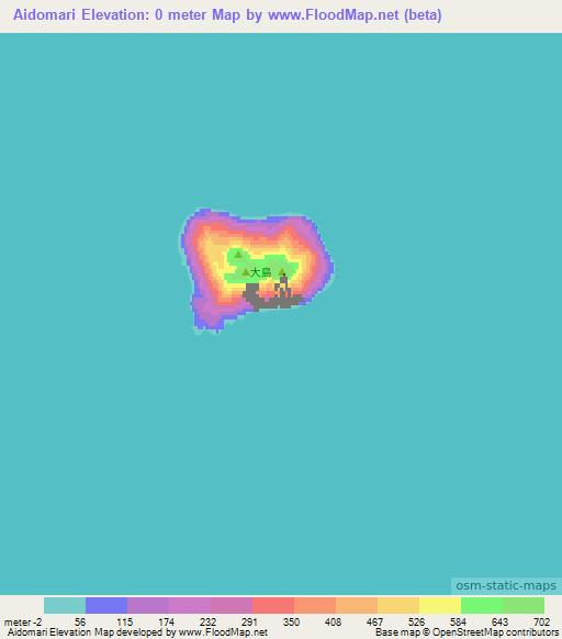 Aidomari,Japan Elevation Map